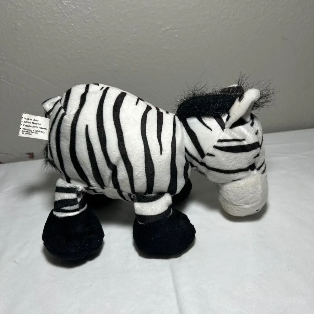 Vintage Pet Brands Milk-Bone Zebra Dog Plush Toy Squeaker.D